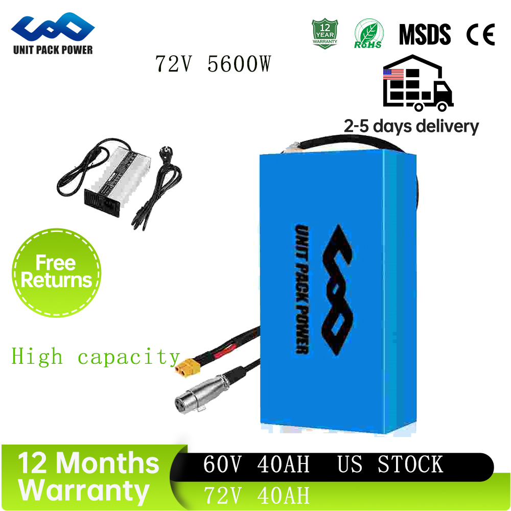 72V 40Ah Lifepo4 Battery Pack - แบตเตอรี่จักรยานไฟฟ้า 48V 40Ah 60V 72V ชุดแบตเตอรี่