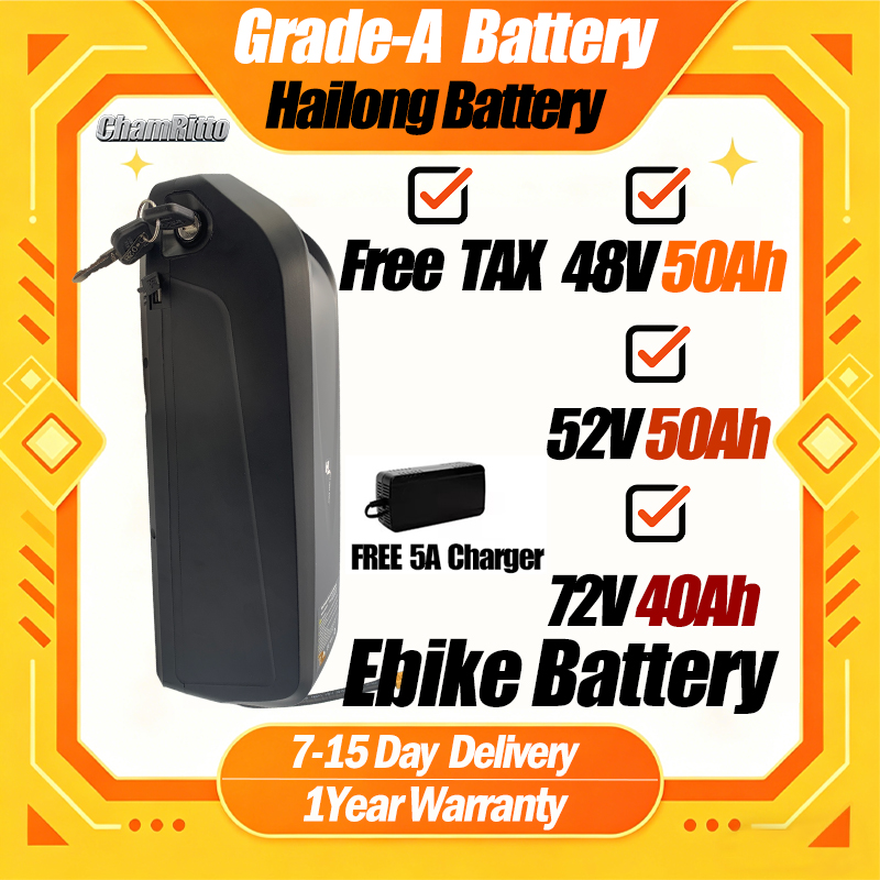 แบตเตอรี่จักรยานไฟฟ้า 48V 50AH - 72V 50Ah 21700 Lithium Battery บทวิจารณ์และราคา