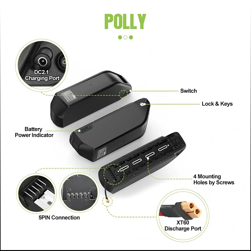 แบตเตอรี่จักรยานไฟฟ้า Downtube - 72V 50Ah 21700 Lithium Battery บทวิจารณ์และราคา