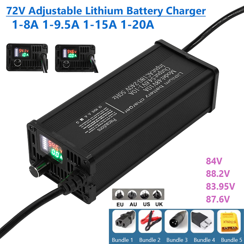 เครื่องชาร์จแบตเตอรี่ลิเธียมแบ - 72V 15A Fast Charger บทวิจารณ์และราคา