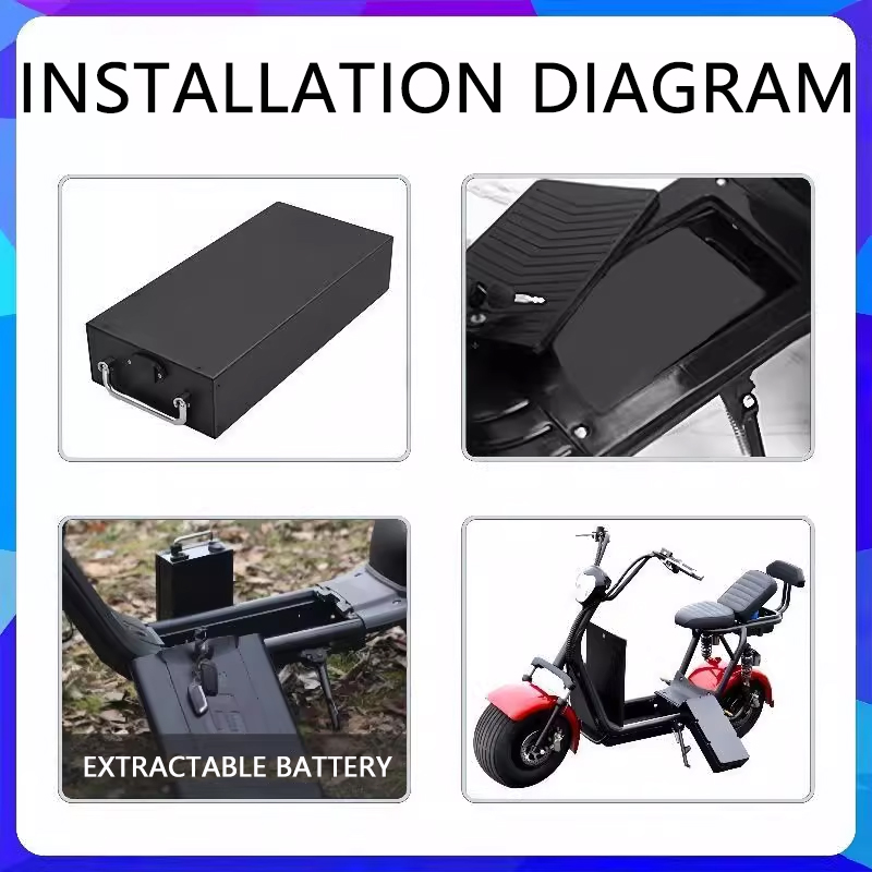 สำหรับแบตเตอรี่ฮาร์เลย์ 60V 20 - 60V 50Ah Electric Scooter Battery บทวิจารณ์และราคา