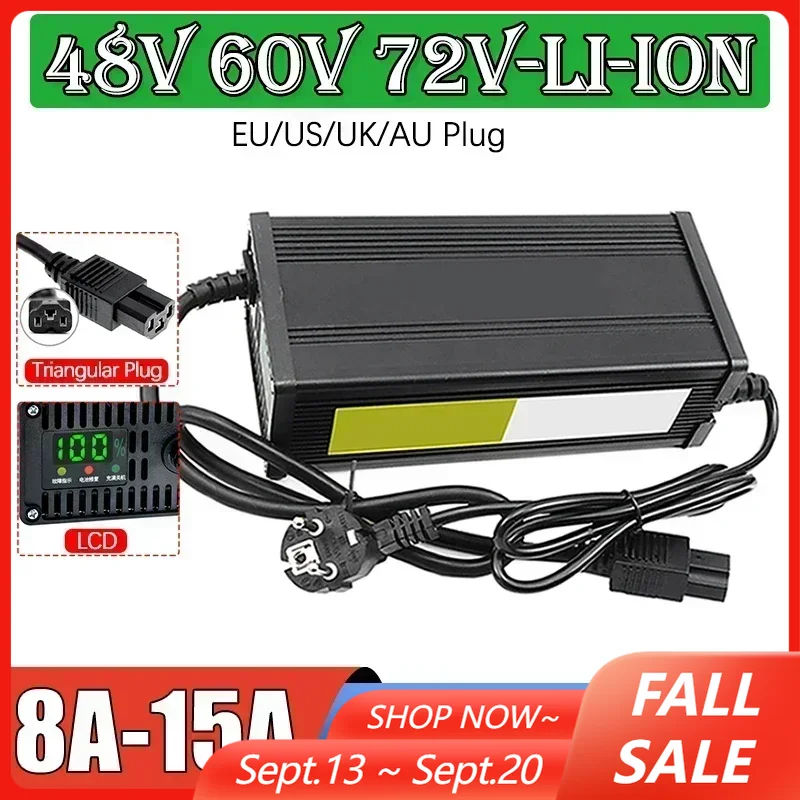 48V 60V 72V ไฟฟ้าแบตเตอรี่ลิเธ - 72V 15A Fast Charger บทวิจารณ์และราคา